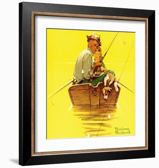 Fish Finders-Norman Rockwell-Framed Art Print