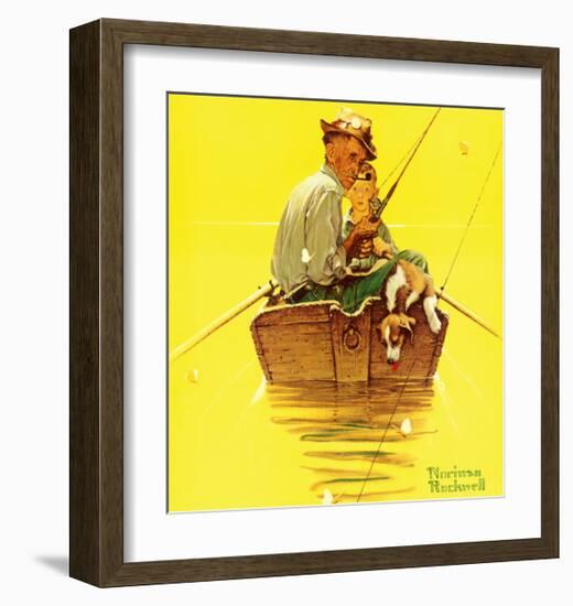 Fish Finders-Norman Rockwell-Framed Art Print