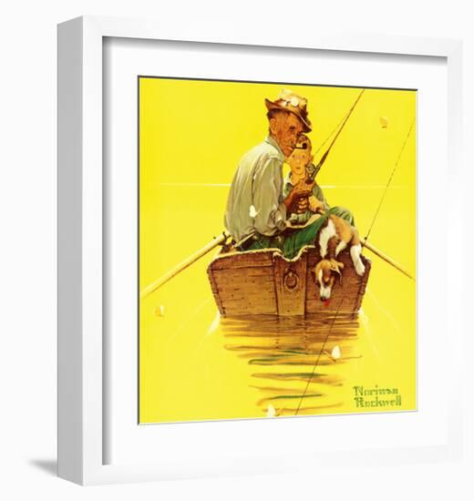 Fish Finders-Norman Rockwell-Framed Art Print