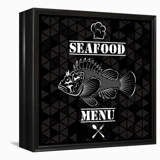 Fish for the Restaurant Menu-111chemodan111-Framed Stretched Canvas