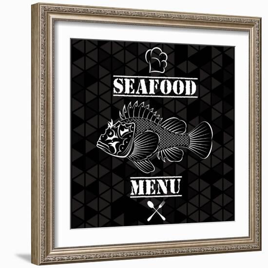 Fish for the Restaurant Menu-111chemodan111-Framed Art Print