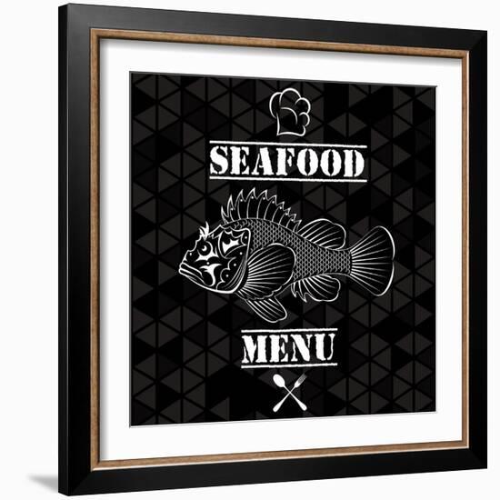 Fish for the Restaurant Menu-111chemodan111-Framed Art Print