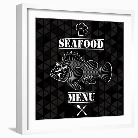 Fish for the Restaurant Menu-111chemodan111-Framed Art Print