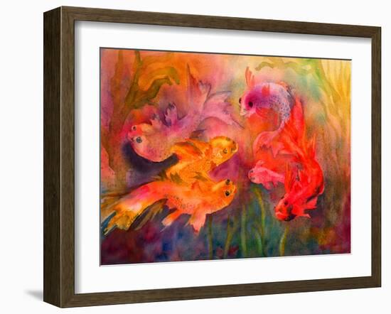 Fish Frolic-Neela Pushparaj-Framed Giclee Print