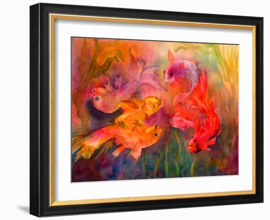 Fish Frolic-Neela Pushparaj-Framed Giclee Print