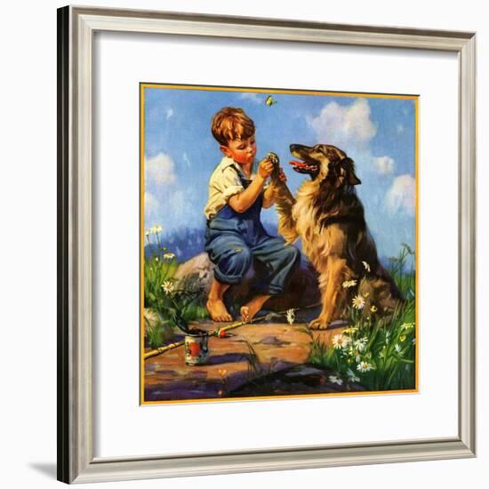 "Fish Hook in Dog's Paw,"May 1, 1933-Henry Hintermeister-Framed Giclee Print