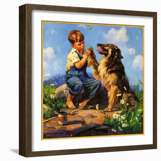 "Fish Hook in Dog's Paw,"May 1, 1933-Henry Hintermeister-Framed Giclee Print