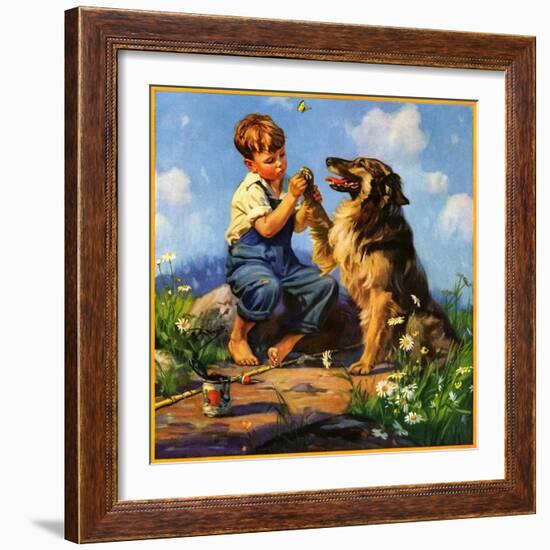 "Fish Hook in Dog's Paw,"May 1, 1933-Henry Hintermeister-Framed Giclee Print