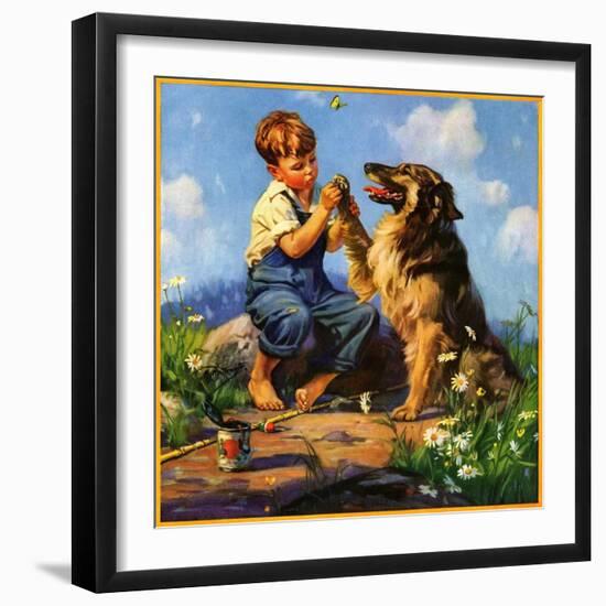 "Fish Hook in Dog's Paw,"May 1, 1933-Henry Hintermeister-Framed Giclee Print