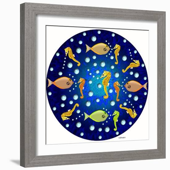 Fish Mandala XXVI-David Sheskin-Framed Giclee Print