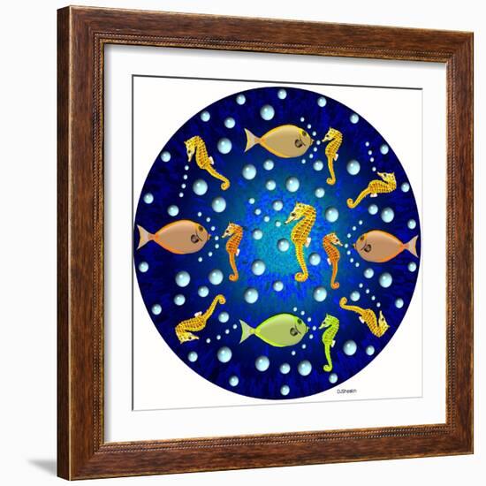 Fish Mandala XXVI-David Sheskin-Framed Giclee Print