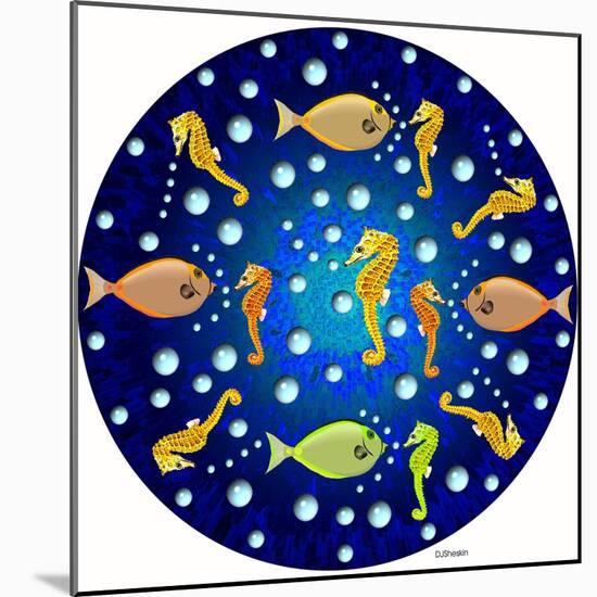 Fish Mandala XXVI-David Sheskin-Mounted Giclee Print