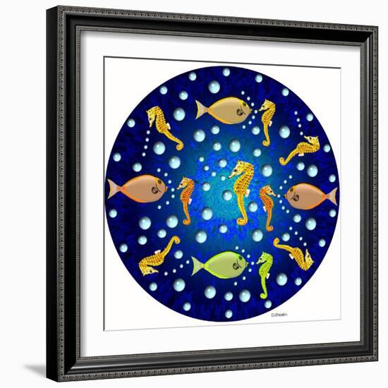 Fish Mandala XXVI-David Sheskin-Framed Giclee Print