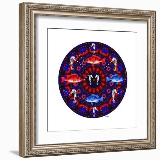 Fish Mandalas 53-David Sheskin-Framed Giclee Print