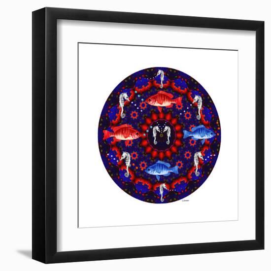 Fish Mandalas 53-David Sheskin-Framed Giclee Print