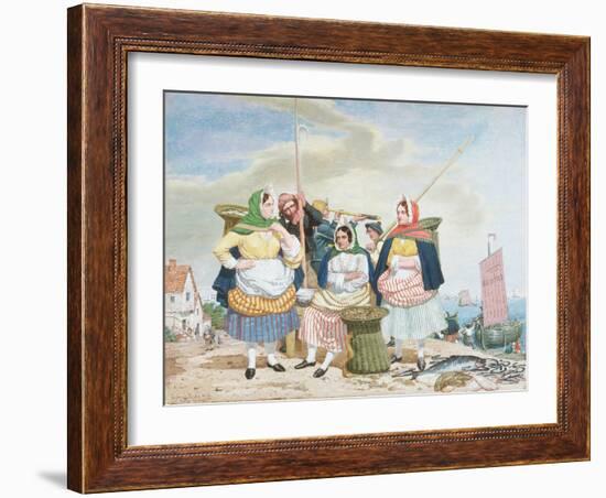 Fish Market by the Sea, c.1860-Richard Dadd-Framed Giclee Print