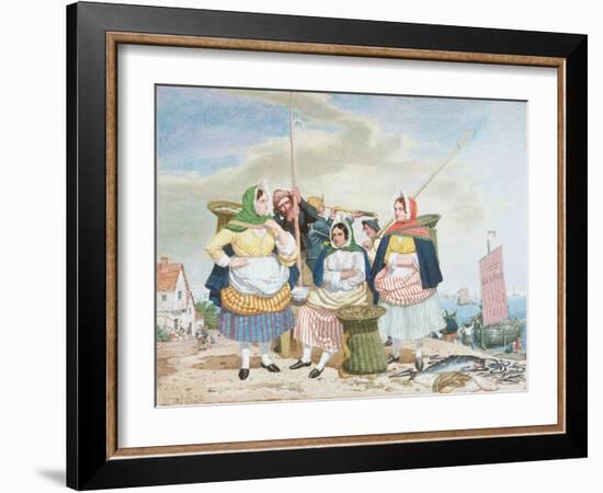 Fish Market by the Sea, c.1860-Richard Dadd-Framed Giclee Print