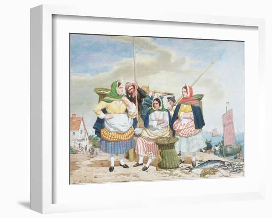 Fish Market by the Sea, c.1860-Richard Dadd-Framed Giclee Print