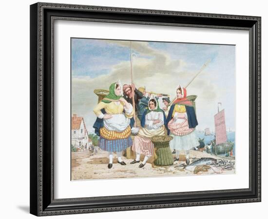 Fish Market by the Sea, c.1860-Richard Dadd-Framed Giclee Print