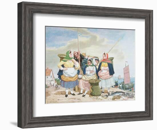 Fish Market by the Sea, c.1860-Richard Dadd-Framed Giclee Print