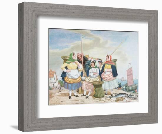 Fish Market by the Sea, c.1860-Richard Dadd-Framed Giclee Print