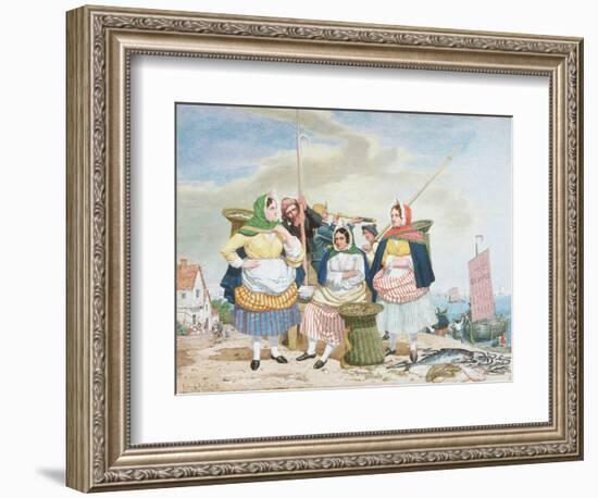 Fish Market by the Sea, c.1860-Richard Dadd-Framed Premium Giclee Print