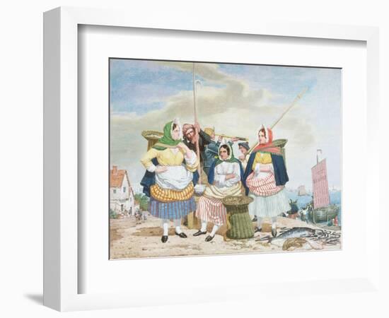 Fish Market by the Sea, c.1860-Richard Dadd-Framed Premium Giclee Print