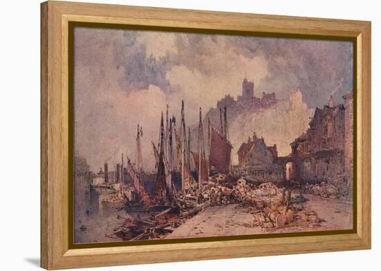 'Fish Market on the Quay, Folkestone Harbour', c1885-William Callow-Framed Premier Image Canvas