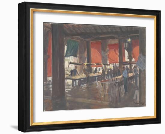 Fish Market, Venice, 2009-Julian Barrow-Framed Giclee Print