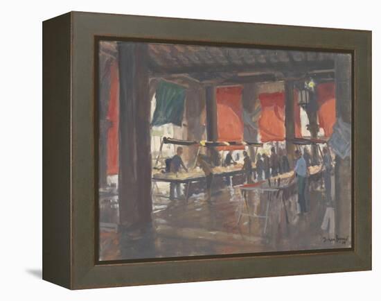 Fish Market, Venice, 2009-Julian Barrow-Framed Premier Image Canvas