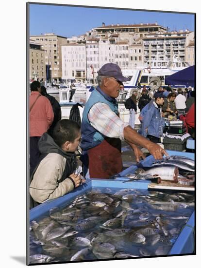 Fish Market, Vieux Port, Marseille, Bouches Du Rhone, Provence, France-Guy Thouvenin-Mounted Photographic Print