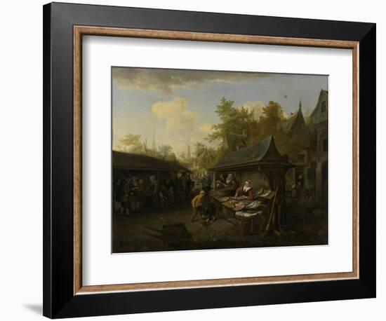 Fish Market-Cornelis Dusart-Framed Art Print