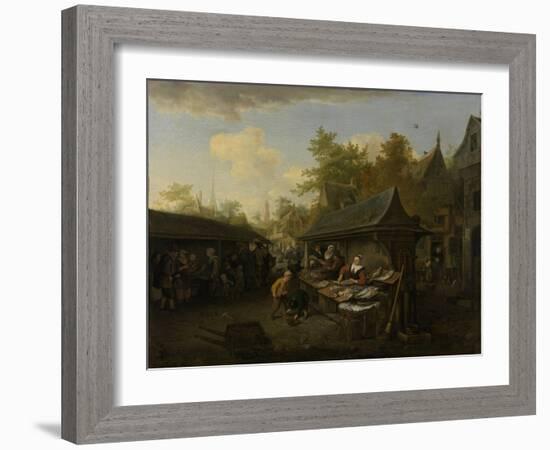 Fish Market-Cornelis Dusart-Framed Art Print