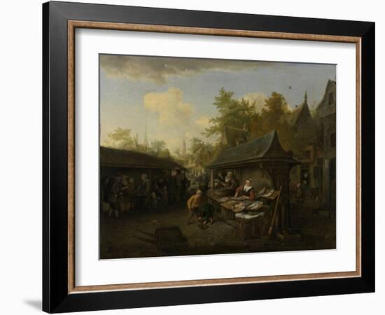 Fish Market-Cornelis Dusart-Framed Art Print