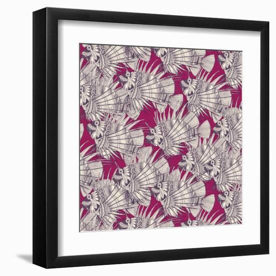 Fish Mirage Berry-Sharon Turner-Framed Art Print