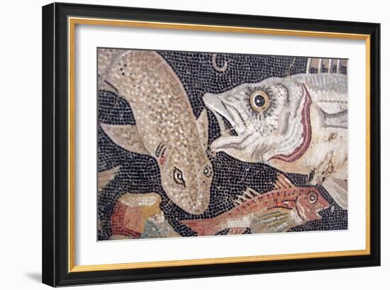 Fish Mosaic-null-Framed Art Print