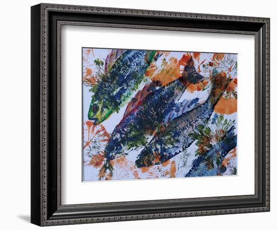 Fish, Oils, 2020-jocasta shakespeare-Framed Giclee Print