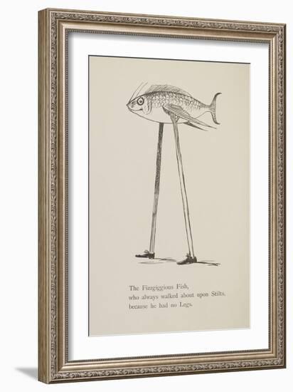 Fish On Stilts From Nonsense Botany Animals and Other Poems Written and Drawn by Edward Lear-Edward Lear-Framed Giclee Print