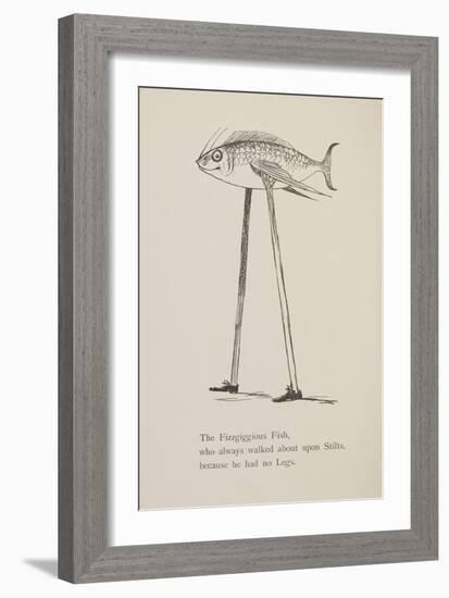 Fish On Stilts From Nonsense Botany Animals and Other Poems Written and Drawn by Edward Lear-Edward Lear-Framed Giclee Print