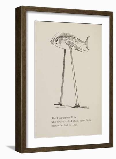 Fish On Stilts From Nonsense Botany Animals and Other Poems Written and Drawn by Edward Lear-Edward Lear-Framed Giclee Print
