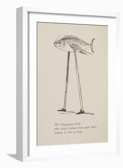 Fish On Stilts From Nonsense Botany Animals and Other Poems Written and Drawn by Edward Lear-Edward Lear-Framed Giclee Print