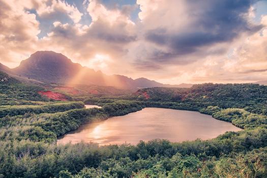 Fish Pond Sunset, Menehune Fishpond Kauai, Hawaii' Photographic Print -  Vincent James