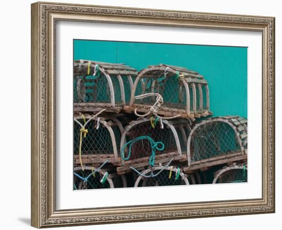 Fish Sheds and Lobster Pots, Malpeque Harbour, Prince Edward Island, Canada-Julie Eggers-Framed Photographic Print