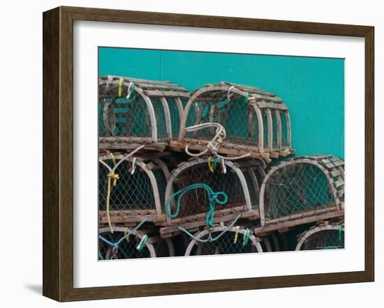 Fish Sheds and Lobster Pots, Malpeque Harbour, Prince Edward Island, Canada-Julie Eggers-Framed Photographic Print