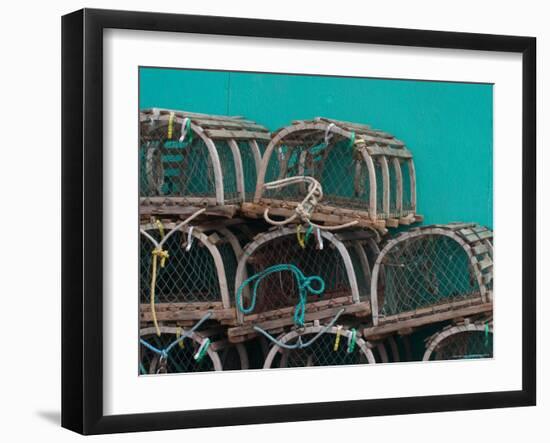 Fish Sheds and Lobster Pots, Malpeque Harbour, Prince Edward Island, Canada-Julie Eggers-Framed Photographic Print