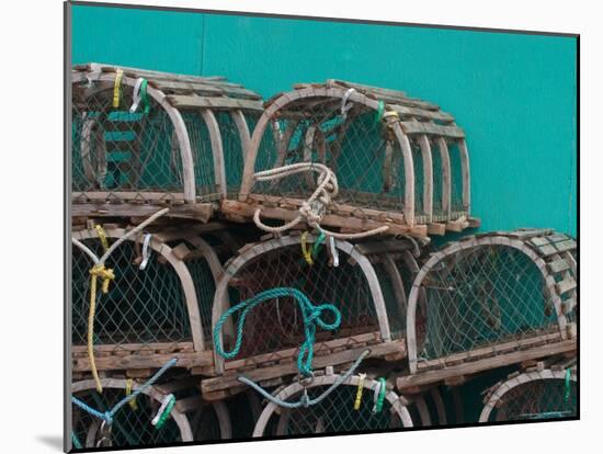 Fish Sheds and Lobster Pots, Malpeque Harbour, Prince Edward Island, Canada-Julie Eggers-Mounted Photographic Print