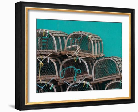 Fish Sheds and Lobster Pots, Malpeque Harbour, Prince Edward Island, Canada-Julie Eggers-Framed Photographic Print