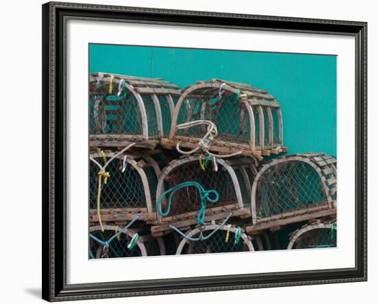 Fish Sheds and Lobster Pots, Malpeque Harbour, Prince Edward Island, Canada-Julie Eggers-Framed Photographic Print