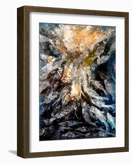 Fish Spawning, 2019, Oils on Canvas-jocasta shakespeare-Framed Giclee Print