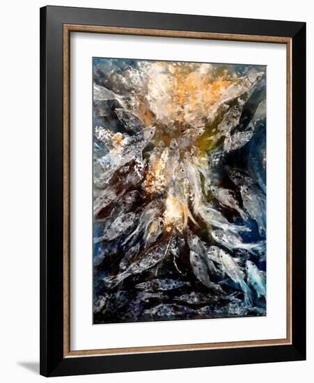 Fish Spawning, 2019, Oils on Canvas-jocasta shakespeare-Framed Giclee Print